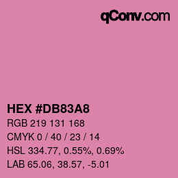 Color code: HEX #DB83A8 | qconv.com