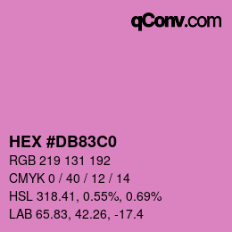 Color code: HEX #DB83C0 | qconv.com