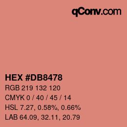 カラーコード: HEX #DB8478 | qconv.com