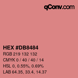 Color code: HEX #DB8484 | qconv.com