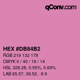カラーコード: HEX #DB84B2 | qconv.com