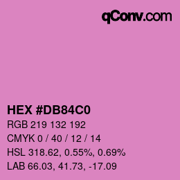 Color code: HEX #DB84C0 | qconv.com