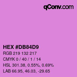 カラーコード: HEX #DB84D9 | qconv.com
