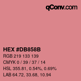 カラーコード: HEX #DB858B | qconv.com