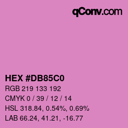 カラーコード: HEX #DB85C0 | qconv.com