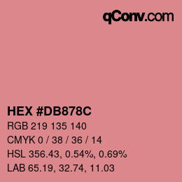Color code: HEX #DB878C | qconv.com
