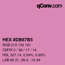 カラーコード: HEX #DB87B5 | qconv.com