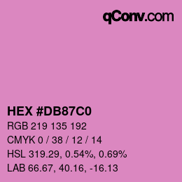 Color code: HEX #DB87C0 | qconv.com