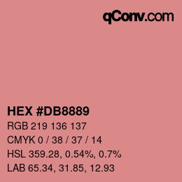 カラーコード: HEX #DB8889 | qconv.com
