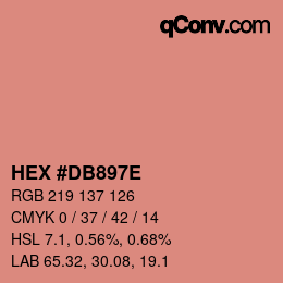 カラーコード: HEX #DB897E | qconv.com