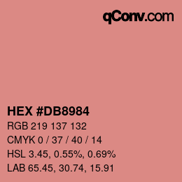 Color code: HEX #DB8984 | qconv.com