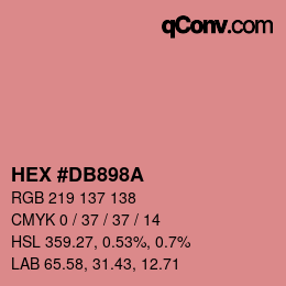 Color code: HEX #DB898A | qconv.com