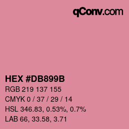 Color code: HEX #DB899B | qconv.com