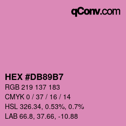 カラーコード: HEX #DB89B7 | qconv.com