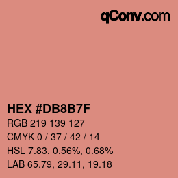 Farbcode: HEX #DB8B7F | qconv.com