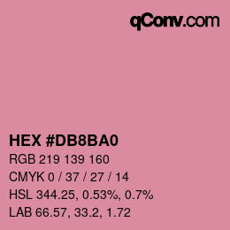 颜色代码: HEX #DB8BA0 | qconv.com