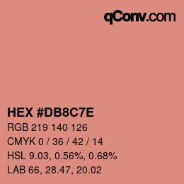 カラーコード: HEX #DB8C7E | qconv.com
