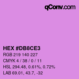 カラーコード: HEX #DB8CE3 | qconv.com
