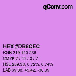 Color code: HEX #DB8CEC | qconv.com