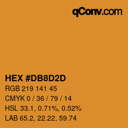 カラーコード: HEX #DB8D2D | qconv.com