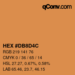 カラーコード: HEX #DB8D4C | qconv.com