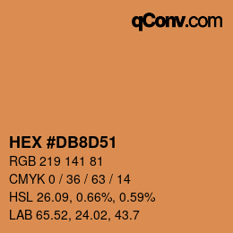 Color code: HEX #DB8D51 | qconv.com
