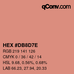 Farbcode: HEX #DB8D7E | qconv.com