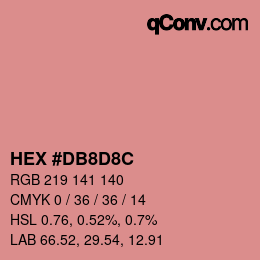 Color code: HEX #DB8D8C | qconv.com
