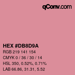 カラーコード: HEX #DB8D9A | qconv.com