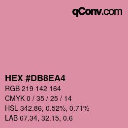Color code: HEX #DB8EA4 | qconv.com