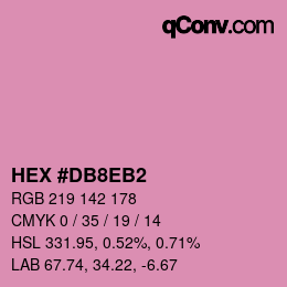 カラーコード: HEX #DB8EB2 | qconv.com