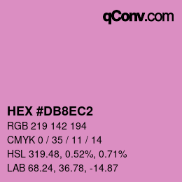 カラーコード: HEX #DB8EC2 | qconv.com