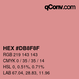 Color code: HEX #DB8F8F | qconv.com