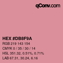 カラーコード: HEX #DB8F9A | qconv.com