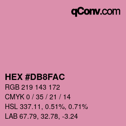 Color code: HEX #DB8FAC | qconv.com