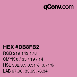 カラーコード: HEX #DB8FB2 | qconv.com