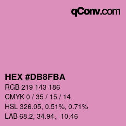 カラーコード: HEX #DB8FBA | qconv.com