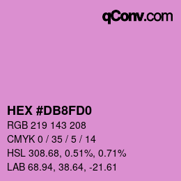 カラーコード: HEX #DB8FD0 | qconv.com