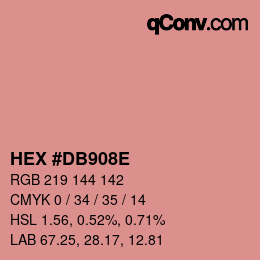 Color code: HEX #DB908E | qconv.com
