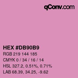 Color code: HEX #DB90B9 | qconv.com