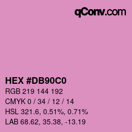 Color code: HEX #DB90C0 | qconv.com