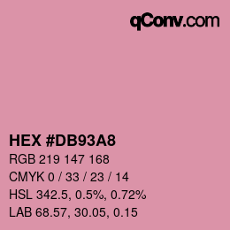 Color code: HEX #DB93A8 | qconv.com
