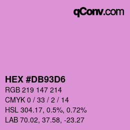 Color code: HEX #DB93D6 | qconv.com