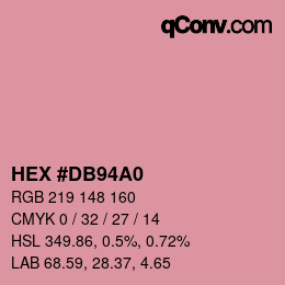 颜色代码: HEX #DB94A0 | qconv.com