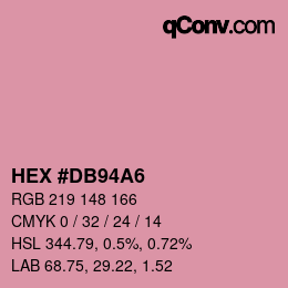 Color code: HEX #DB94A6 | qconv.com