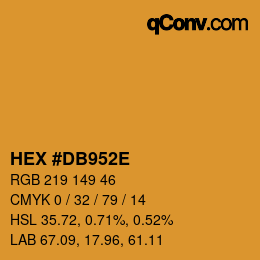 Color code: HEX #DB952E | qconv.com