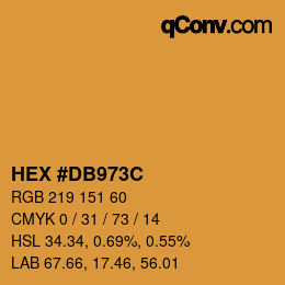Color code: HEX #DB973C | qconv.com