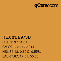 Color code: HEX #DB973D | qconv.com
