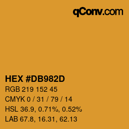 カラーコード: HEX #DB982D | qconv.com