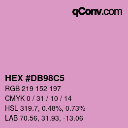 Color code: HEX #DB98C5 | qconv.com